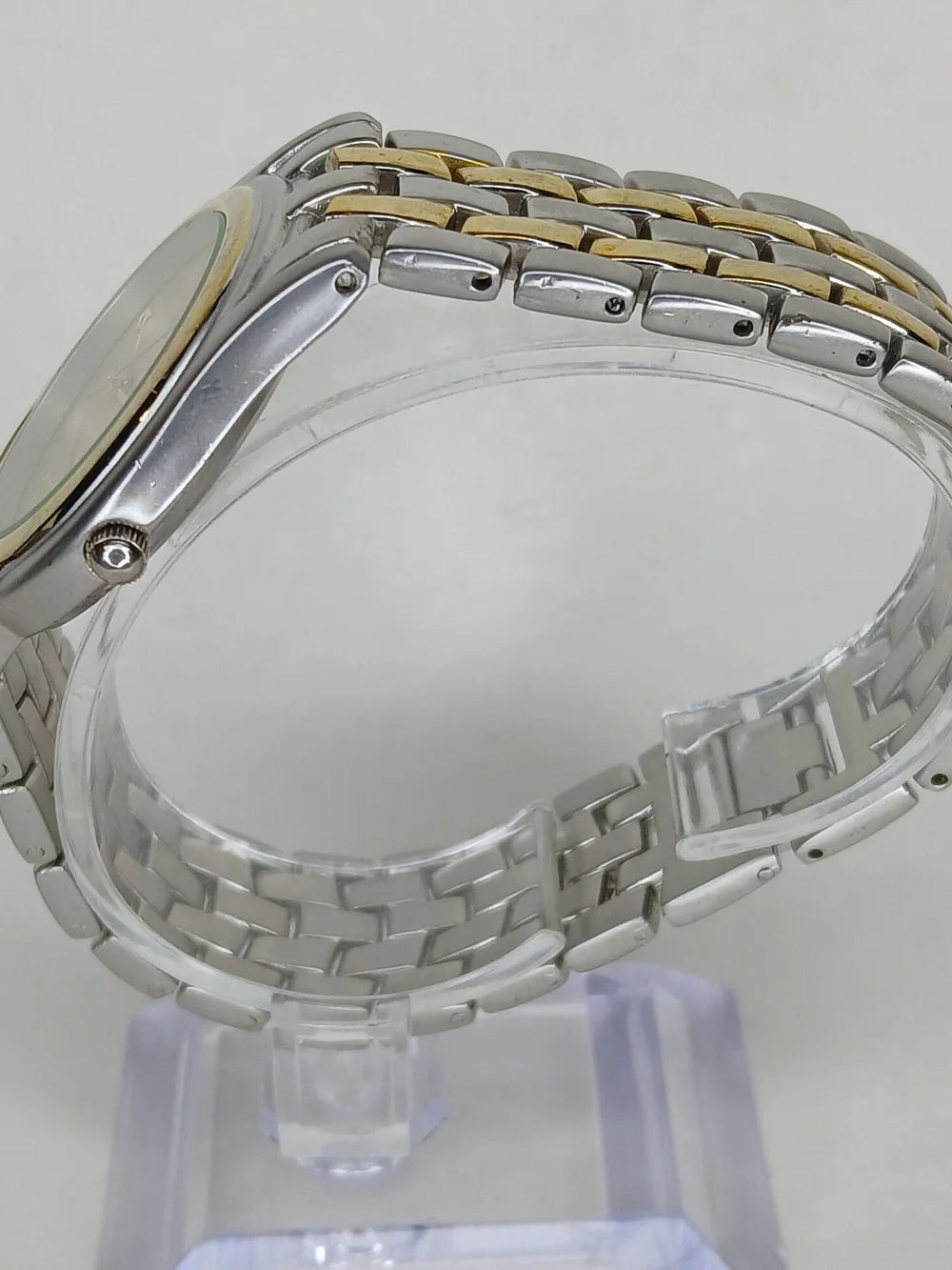 Michelli Collection Watch Two Tone Gold Dial Japan Movt Stainless Back Quartz